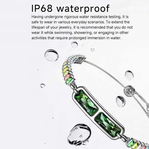 Screenless Smart Bracelet Step Counter Heart Rate Tracker Sleep Blood Oxygen Monitor Sport Waterproof for Gemstone Chain