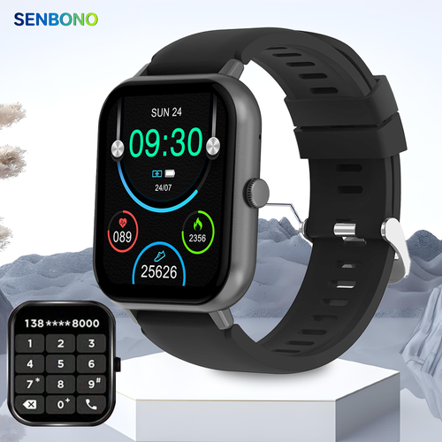 SENBONO ZL54CJ Smart Watch Square Smartwatch BT Call Heart Rate Sport Mode Fitness Tracker Waterproof Momen Men for IOS Android