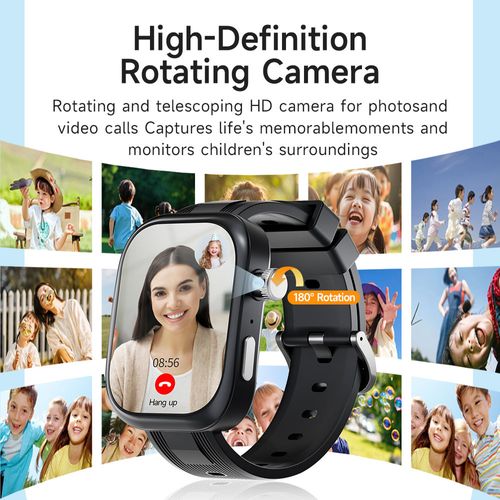4G Kids Student Smart Telephone Watch H01 with Video Call SOS Emergency Call Two Way Calling GPS Positioning for Boys and Girls