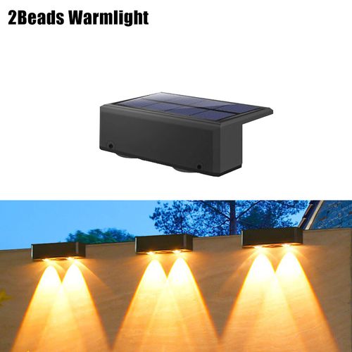Solar LED Deck Wall Light, Outdoor Waterproof, Garden Fence & Exterior Wall Lighting