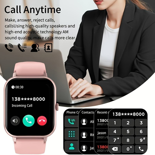 SENBONO ZL54CJ Smart Watch Square Smartwatch BT Call Heart Rate Sport Mode Fitness Tracker Waterproof Momen Men for IOS Android