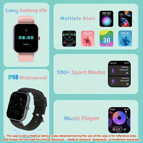 SENBONO ZL54CJ Smart Watch Square Smartwatch BT Call Heart Rate Sport Mode Fitness Tracker Waterproof Momen Men for IOS Android