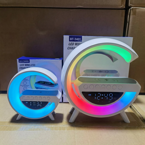 Bluetooth Speaker, Alarm Clock, Wireless Charger, Wake Up Table Lamp | Cash on Delivery