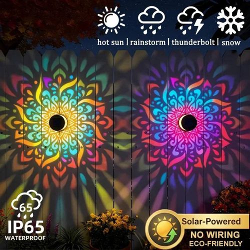 Taa ya Jua ya Mandala – Mapambo ya Bustani, Krismasi & Halloween