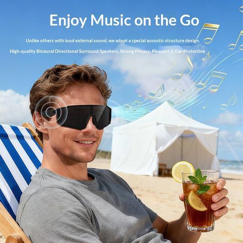 AI Photochromic Bluetooth Audio Glasses | 2-in-1 Windproof Cycling Goggles