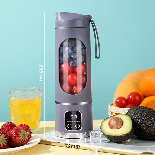 Household Juicer USB Rechargeable Portable Juicer Outdoor Travel Cup with 12 Blades