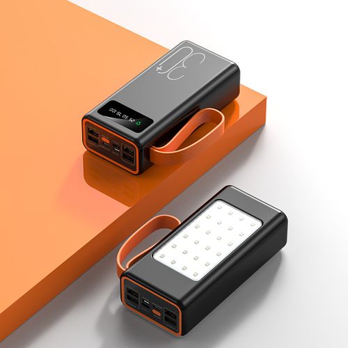 Extra-large capacity 50000mAh solar power bank with fast charging outdoor camping light and mobile power supply