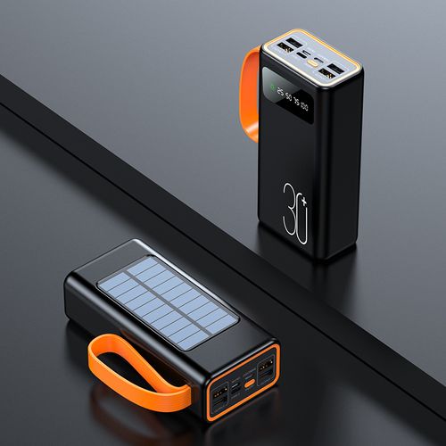 Extra-large capacity 50000mAh solar power bank with fast charging outdoor camping light and mobile power supply