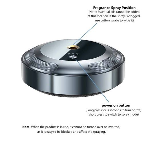 Luxury USB-powered smart car fragrance diffuser – long-lasting metal perfume diffuser for cars, air freshener spray