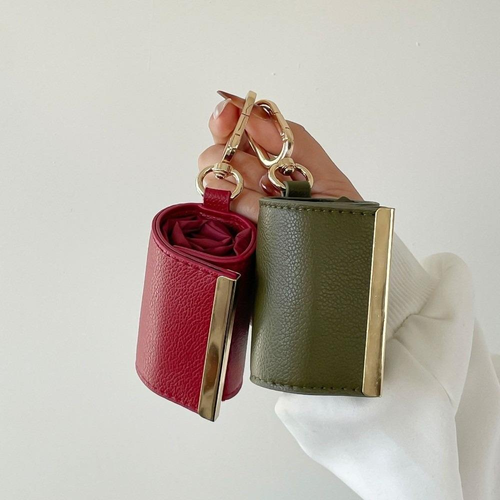 Reusable mini keyring handbag, foldable shopping bag, large capacity, lightweight, expandable nylon eco-friendly keyring bag