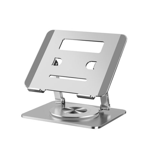 Laptop stand with aluminium alloy desktop, height-adjustable, heat-dissipating stand, swivelling, suspended computer stand