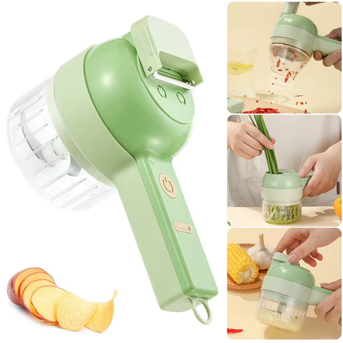 New Gatling-Style Vegetable Slicer Home Electric Garlic Press Automatic Slicer Garlic Paste Wonder Multi-Function Vegetable Chopper