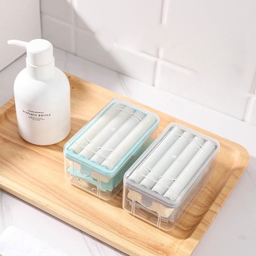 New multifunctional soap dish – no-rub lathering soap dish, home use, with spring-loaded cotton insert, soap dish accessory set