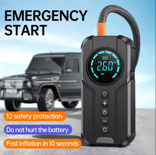 6000 mah car emergency start, tire inflation, emergency lighting, SOS lamp integrated machine, 12V2.4L or below