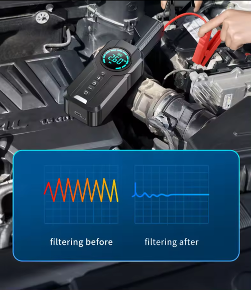 6000 mah car emergency start, tire inflation, emergency lighting, SOS lamp integrated machine, 12V2.4L or below