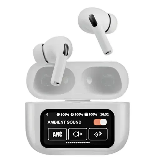 New Anc Enc Tour Pro 2 True wireless headphones Noise-cancelling sports earbuds Smart LCD microphone replaces V8 At68 T68 Pro