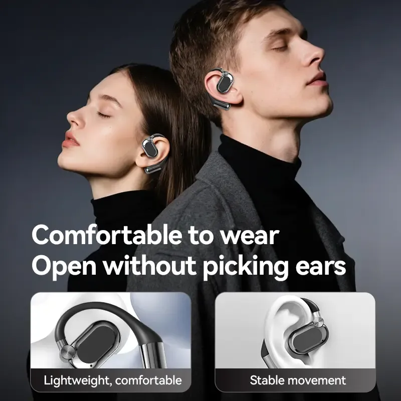 Sports Wireless Bluetooth 6.0 Earbuds (On-Ear Headphones) - Ergonomic Sport Design, 45H Playtime, HiFi Bass, ENC Active Noise Cancellation with ENC Mic, Smartphone Charging Support, Back-to-School Use