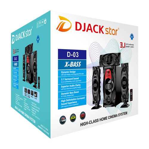 DJACK STAR D-03 3.1 Home Theater Sound System Speaker Woofer Speaker Surround Sound Amplifier