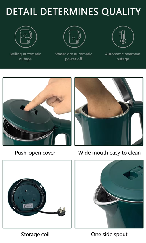 304 Food Grade Stainless Steel Electric Kettle