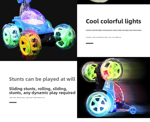 Children's Large Rollover Remote Control Car 4 Channel 360 Degrees Battery RC Remote Control Car for Kids