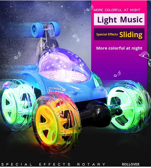 Children's Large Rollover Remote Control Car 4 Channel 360 Degrees Battery RC Remote Control Car for Kids