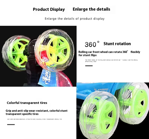 Children's Large Rollover Remote Control Car 4 Channel 360 Degrees Battery RC Remote Control Car for Kids