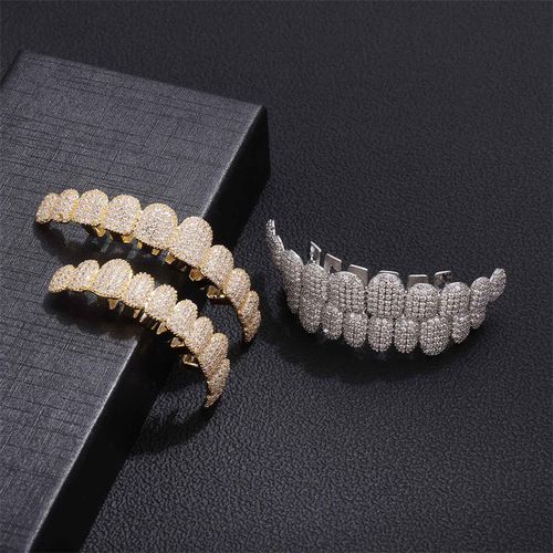 Yu Ying Custom Diamond Grillz Hip Hop 925 Sterling Silver Iced Out Moissanite Diamond Grillz for Teeth