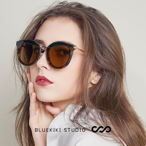 蓝其蝶形大框显瘦防晒太阳镜 6186