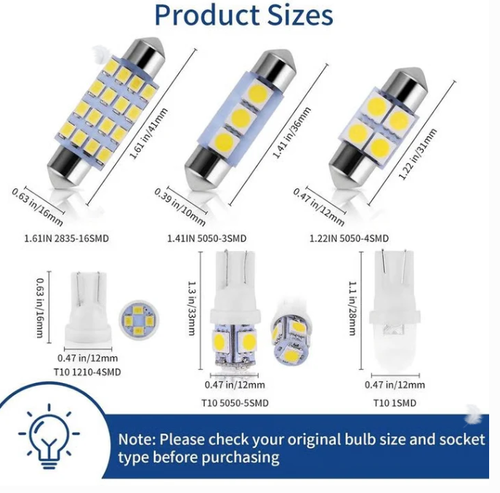 42-Piece LED Car Interior Light Kit