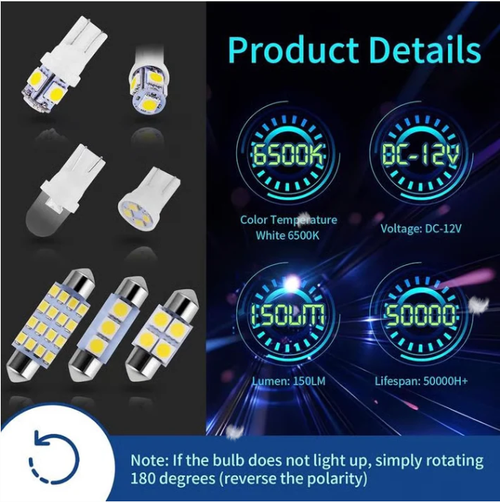 42-Piece LED Car Interior Light Kit