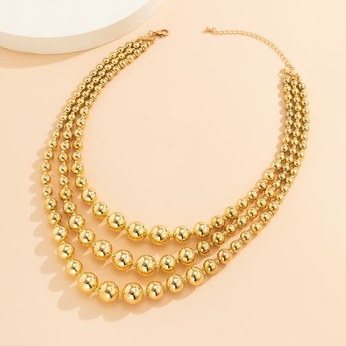 1128 Metal ball stud necklace