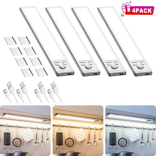 Under Cabinet Lights,Motion Sensor Night Light Indoor,1500mAh USB Rechargeable Light,Magnetic Installation Dimmable Lights for Kitchen,Wardrobe,Pantry, Closet,Bathroom,Stairs,Sink Cabinet,Garage,Thanksgiving decor,Black Friday&Cyber Monday,Christmas gifts