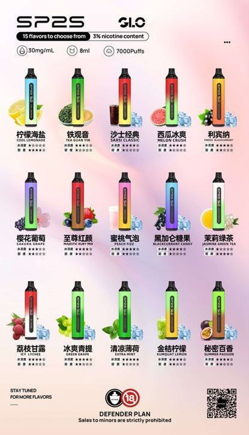 SP2 新款拋棄式 7000口 15種口味 8ml 新手超適用