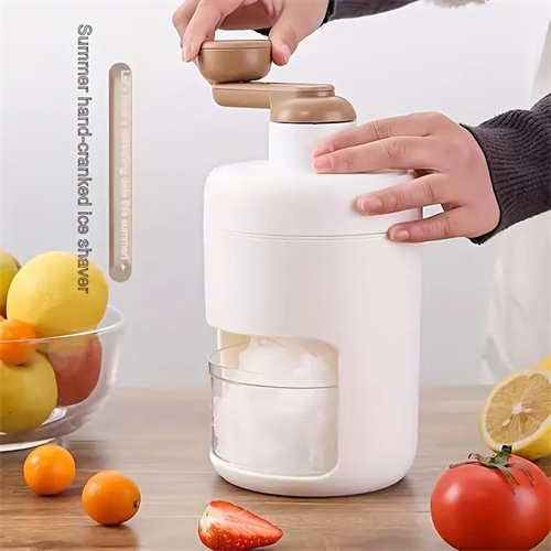 Hand Ice Crusher and Smoothie machine - Manual ice crusher for fruit, shakes and seafood - Easy to use kitchen gadget, ergonomic handle, no electricity, perfect for home or restaurant use, portable smoothie machine