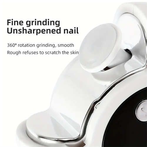 2-in-1 rechargeable electric nail clipper and polisher - USB charging, with LED lights, polymer lithium battery, no effort to trim and shape nails, so you can enjoy salon quality manicure at home