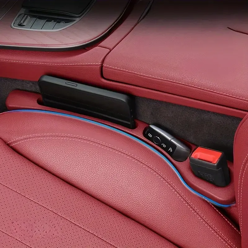 2 pcs car seat gap filler storage box - anti-drop, black durable plastic, multi-functional storage solution to keep the interior clean and tidy