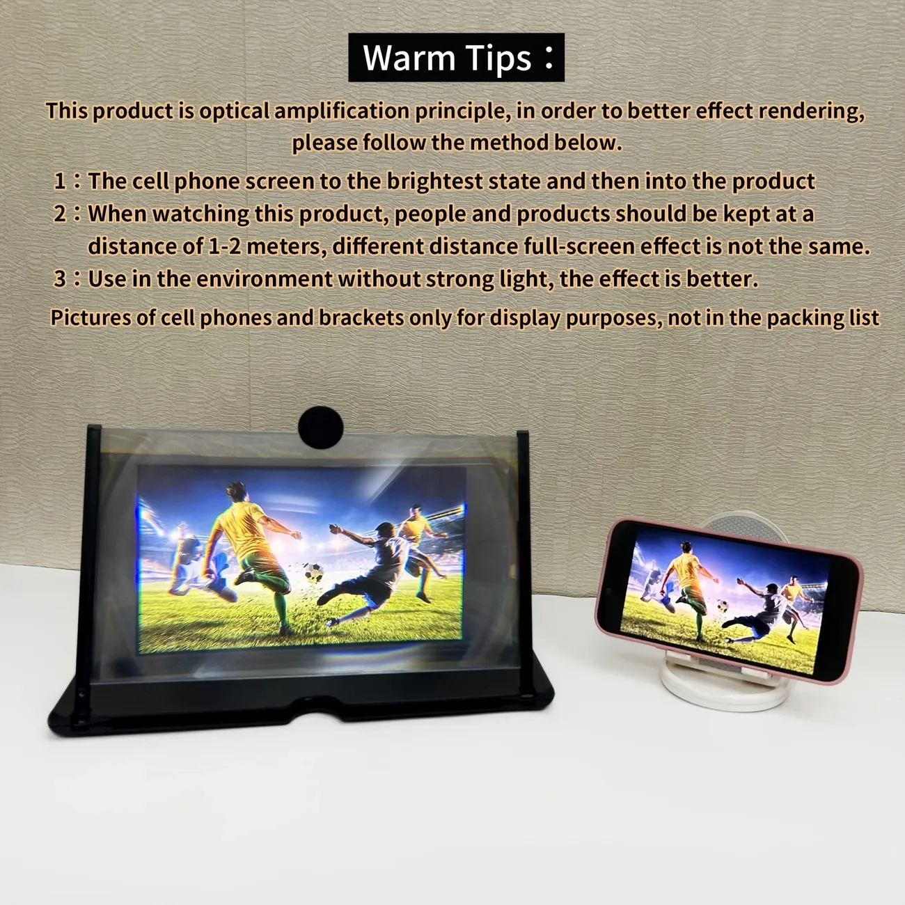 Smartphone screen amplifier, with whale design - 3D high-definition phone amplifier stand, suitable for all devices, battery-free, stand suitable for smartphones, phone accessories | Whale design | Durable stand, phone stand