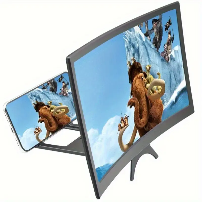 6D curved high-definition acrylic mobile phone screen magnifying glass, blue light eye protection, foldable design, portable display expansion, battery-free, portable display expansion | High-quality curved display screen | anti-reflection screen protector