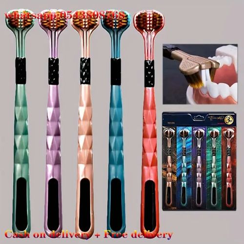 20-piece ultra-soft three-sided toothbrush for deep cleansing - gently pamper your gums, remove plaque and freshen your breath