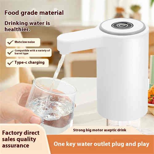 The collapsible electric pump presses the water out of the large bucket water intake water dispenser the water press automatically fills the water