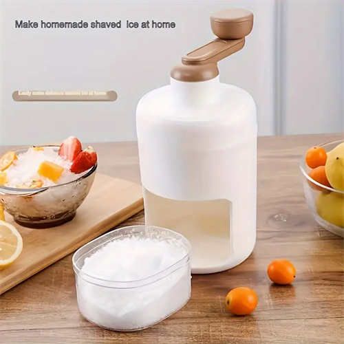 Hand Ice Crusher and Smoothie machine - Manual ice crusher for fruit, shakes and seafood - Easy to use kitchen gadget, ergonomic handle, no electricity, perfect for home or restaurant use, portable smoothie machine