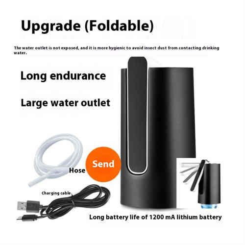 The collapsible electric pump presses the water out of the large bucket water intake water dispenser the water press automatically fills the water