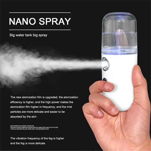 Water refill meter Nano sprayer Oxygen injection portable facial moisturizer Small face steamer cold spray hand humidification