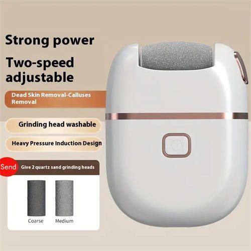 1 electric foot scrub with 3 grinding heads, home automatic foot scrub for dead skin removal, callus removal, foot beauty and foot restoration, suitable for adults, home travel foot beauty tool