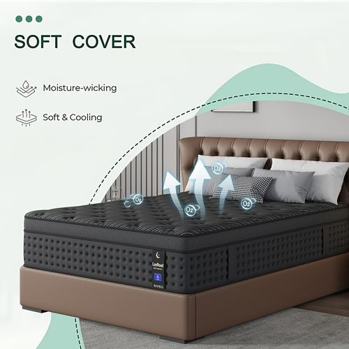 Natural latex mattress with independent springs