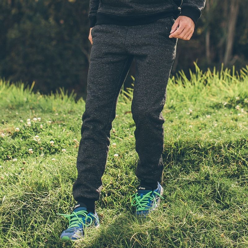 The Men's Apres Sweatpant in Salt and Pepper Fleece
