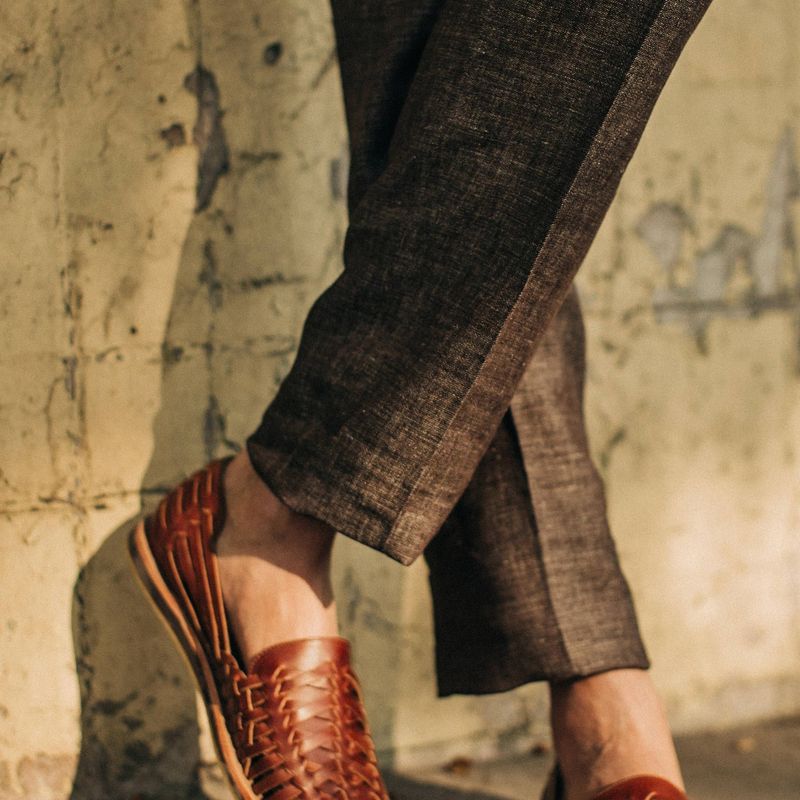 The Sheffield Trouser in Cocoa Linen