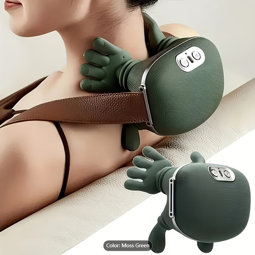 Deep Tissue Massager USB Rechargeable Deep Tissue Massager, 8-Claw   Portable Finger Pressure for Neck, Back, Shoulders, And Legs , Waist, Relaxation Trapezius Massager Wireless Portable Hot Compress Neck And Shoulder Massager