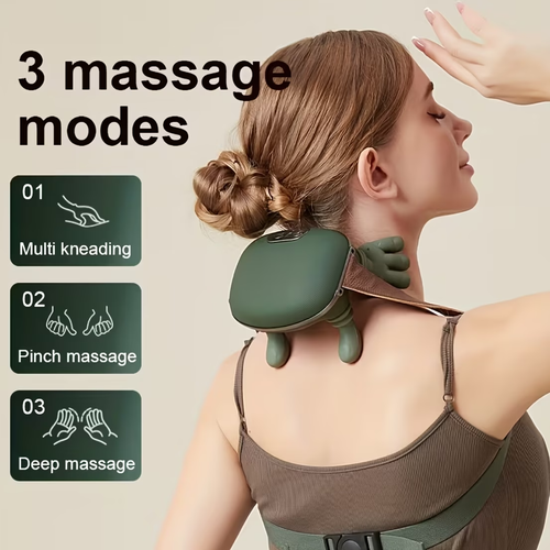 Deep Tissue Massager USB Rechargeable Deep Tissue Massager, 8-Claw   Portable Finger Pressure for Neck, Back, Shoulders, And Legs , Waist, Relaxation Trapezius Massager Wireless Portable Hot Compress Neck And Shoulder Massager