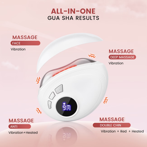 Electric Gua Sha Facial Sculptor with 9 Vibration Speed Levels and 9 Heating Speed Levels, a Perfect Gift for Women and Girls, a Christmas Gift.